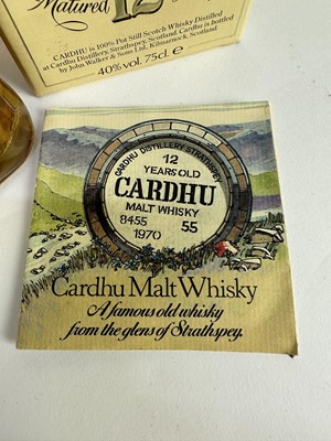 Lot 12 - Whisky - one bottle, Cardhu 12 year old, 1970, 40%, 75cl., in orignal card box