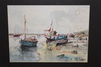 Lot 1104 - Jack Cox (1914-2007), watercolour, fishing...