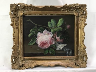Lot 69 - Julie Harris, 20th century, oil on canvas, still life, 21 x 27cm, signed, framed. Provenance: From the Estate of David Tron, Kings Road Antiques dealer