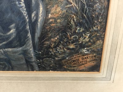 Lot 77 - Large Victorian Baxter Print, 64 x 44cm, together with a smaller pair, each 36 x 26cm and a mezzotint after Henry Thomson, in verre eglomise frame. Provenance: From the Estate of David Tron, Kings...