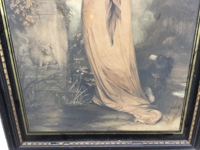 Lot 77 - Large Victorian Baxter Print, 64 x 44cm, together with a smaller pair, each 36 x 26cm and a mezzotint after Henry Thomson, in verre eglomise frame. Provenance: From the Estate of David Tron, Kings...