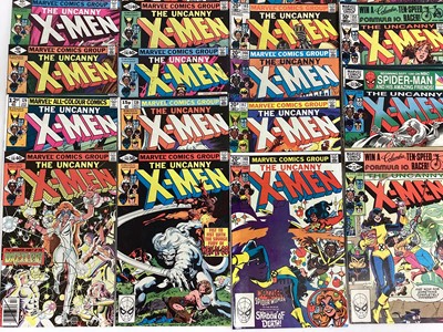 Lot 62 - Marve comics the uncanny X-Men (1979 to 1982). Incomplete run from issue 125 to 159. Includes issue 125, the return of Phoenix, and issue 140. Also includes X-men king sized annual #6. Approximatel...