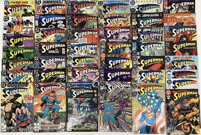Lot 102 - Large quantity of 1980's and 90's DC Comics, Superman to include #1, #4 1st appearance of Bloodsport together with a selection of Annuals