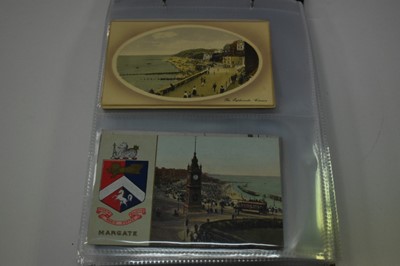 Lot 1416 - postcards in two albums including coastal cards, GB topography, real photographs etc.