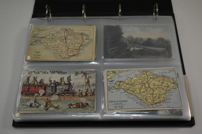 Lot 1416 - postcards in two albums including coastal cards, GB topography, real photographs etc.