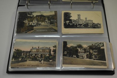 Lot 1416 - postcards in two albums including coastal cards, GB topography, real photographs etc.