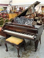 Lot 1308 - Victorian rosewood baby grand piano by Collard...