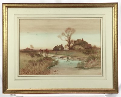 Lot 254 - Albert Haselgrave (late 19th / early 20th century) watercolour, Late Afternoon, signed, 36 x 50cm, glazed frame