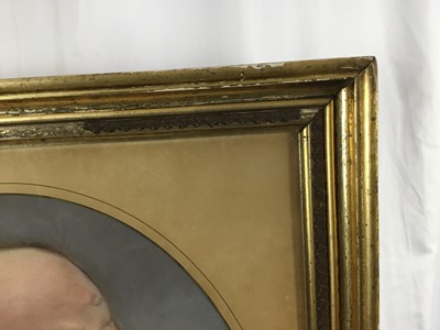 Lot 164 - English School, late 19th / early 20th century, pastel, half length portrait of a gentleman, unsigned, oval, 55 x 41cm, glazed gilt frame