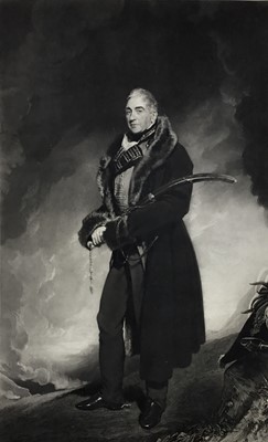 Lot 270 - 19th century mezzotint, portrait of General Lord Lynedoch, G.C.B., published 1831 by Colnaghi, unframed 81cm x 54cm