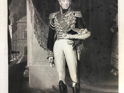 Lot 271 - 19th century mezzotint, portrait of Charles The Tenth, King of France, published 1829 by Colnaghi, unframed, 81cm x 54cm