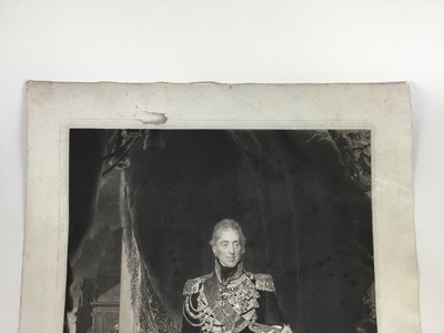 Lot 271 - 19th century mezzotint, portrait of Charles The Tenth, King of France, published 1829 by Colnaghi, unframed, 81cm x 54cm