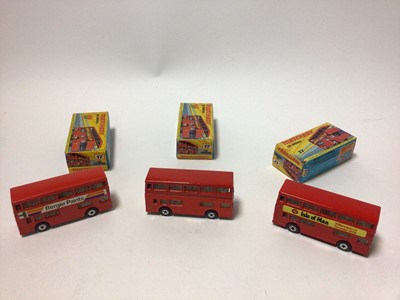 Lot 235 - Matchbox 1-75 Superfast models No.17 The Londoner Double Decker Buses (x9), all boxed (9)