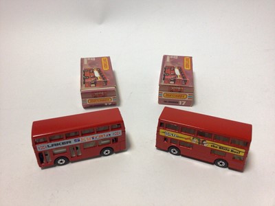 Lot 240 - Matchbox Superfast wheels No.17 The Londoner Bus (x5), plus No.17 The Lonodoner Blister Packs (7)