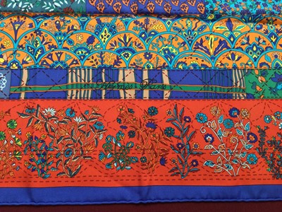 Lot 2088 - Hermès silk scarf Pique Fleuri de Provence, designer Henry c.  90 x 90cm approximately.