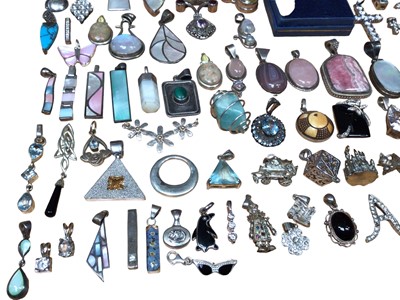 Lot 62 - Collection of silver and white metal pendants