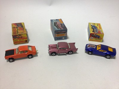 Lot 243 - Matchbox 1-75 Series No.38 Camper, No.10 Piston Popper, No.54 Ford capri, No.39 Chipper, No.39 Rolls Royce, No.4 57 Chev, o.30 Artic Truck, No.54 Mobile Home, No.73 Model A Ford, No.63 4x4 Open Bac...