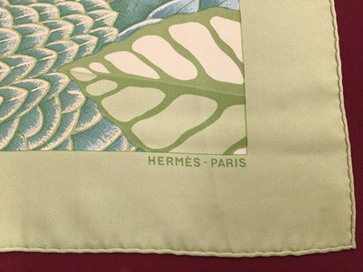 Lot 2100 - Hermès silk scarf Les Perroquets (detail), designer Joachim Metz, 90 x 90cm approximately.