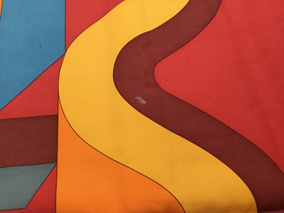 Lot 2101 - Hermès silk scarf Perspective Cavalière, multicolour, signed Gnamorphee, 90 x 90cm approximately.