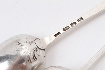 Lot 426 - Selection of late 18th/early 19th century silver flatware.