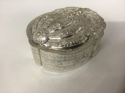 Lot 270 - 19th century oriental plated lidded box