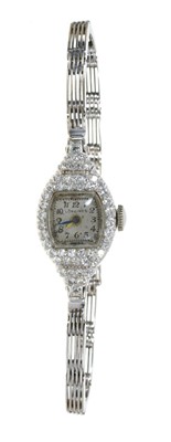 Lot 443 - Art Deco Longines diamond cocktail watch