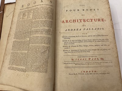 Lot 1730 - Andrea Palladio - The Four Books of Architecture, translation by Isaac Ware, 1738