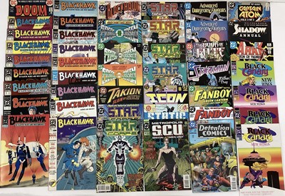 Lot 131 - Box of mostly 1990's DC Comics to include Dungeons and Dragons, Black Canary, Justice Society of America and others. Approximately 175 comics