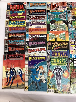 Lot 131 - Box of mostly 1990's DC Comics to include Dungeons and Dragons, Black Canary, Justice Society of America and others. Approximately 175 comics