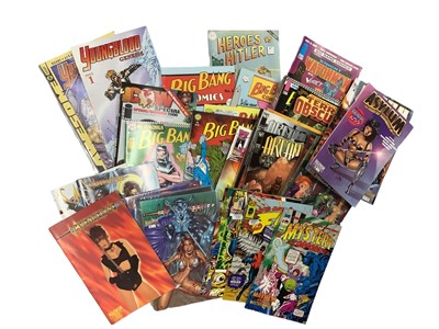 Lot 175 - Mixed box of comics, mostly 1990's and 2000's. To include Image comics 1963 issues 1-6, Hero's vs Hitler #1, Big bang comics, Avengelyne, Universe and many others. Approximately 220 comics.