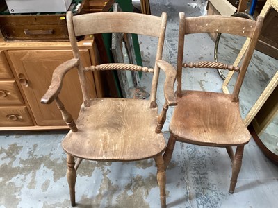 Lot 1471 - Three 19th century country chairs