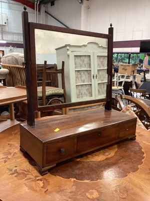 Lot 1260 - Regency mahogany card table and a Regency dressing table mirror  for restoration