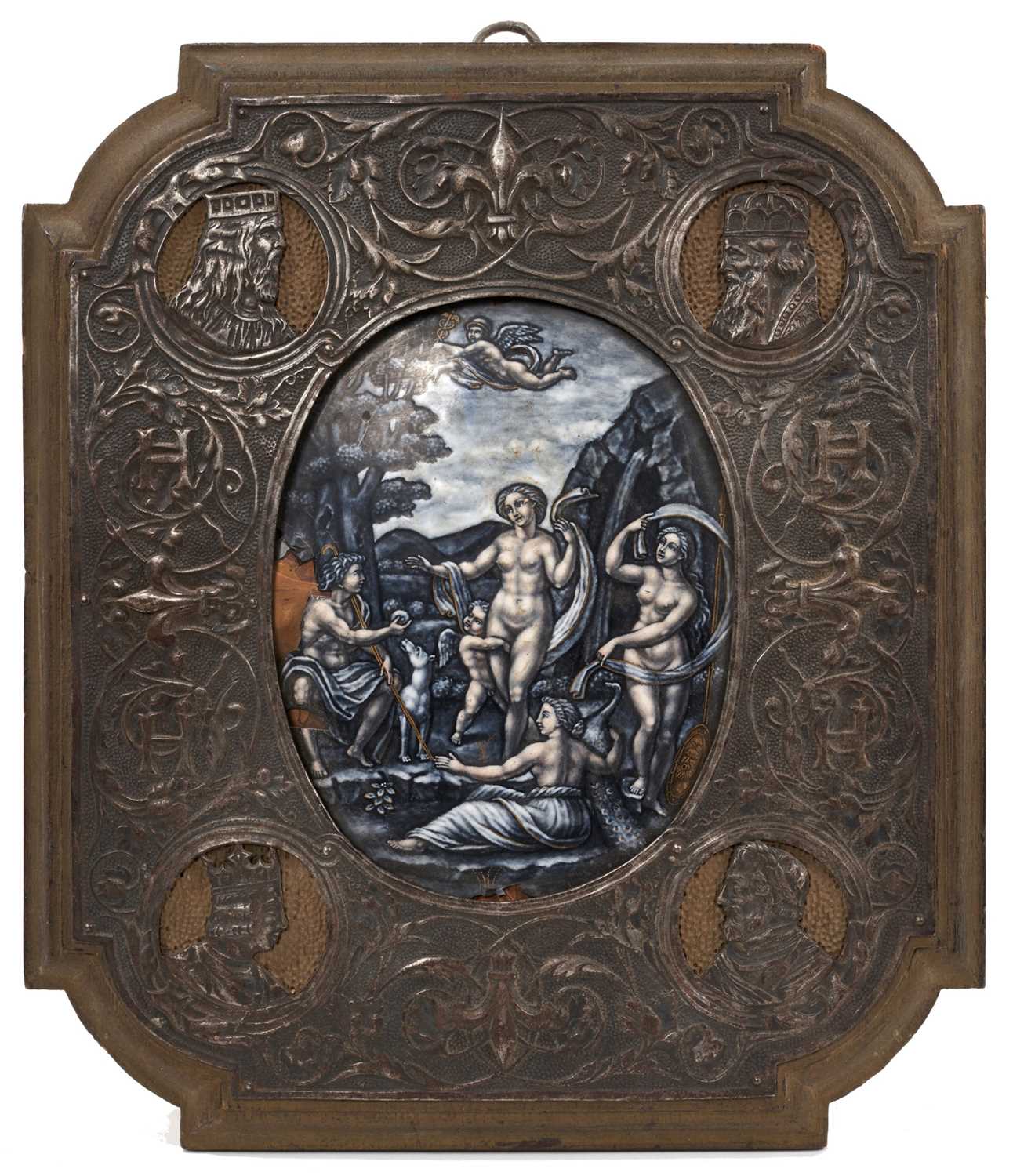 Lot 859 - 19th century Limoges enamel plaque