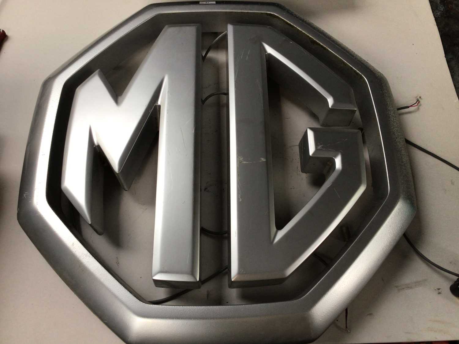 Lot 81 - MG Motor UK commercial dealership external sign, in three parts