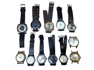 Lot 41 - Group of vintage wristwatches including Carronade 25 Jewel automatic watch, Timex etc