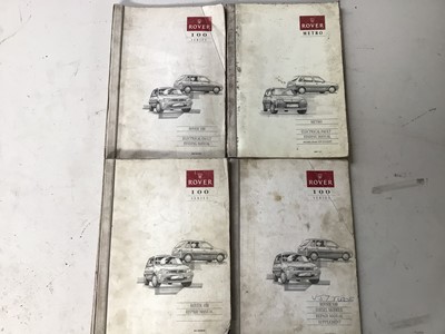 Lot 98 - Selection of Rover 100 / Metro workshop manuals