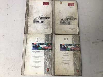 Lot 98 - Selection of Rover 100 / Metro workshop manuals