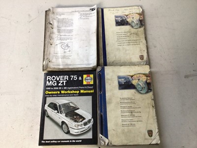 Lot 99 - Selection of Rover 75 workshop manuals