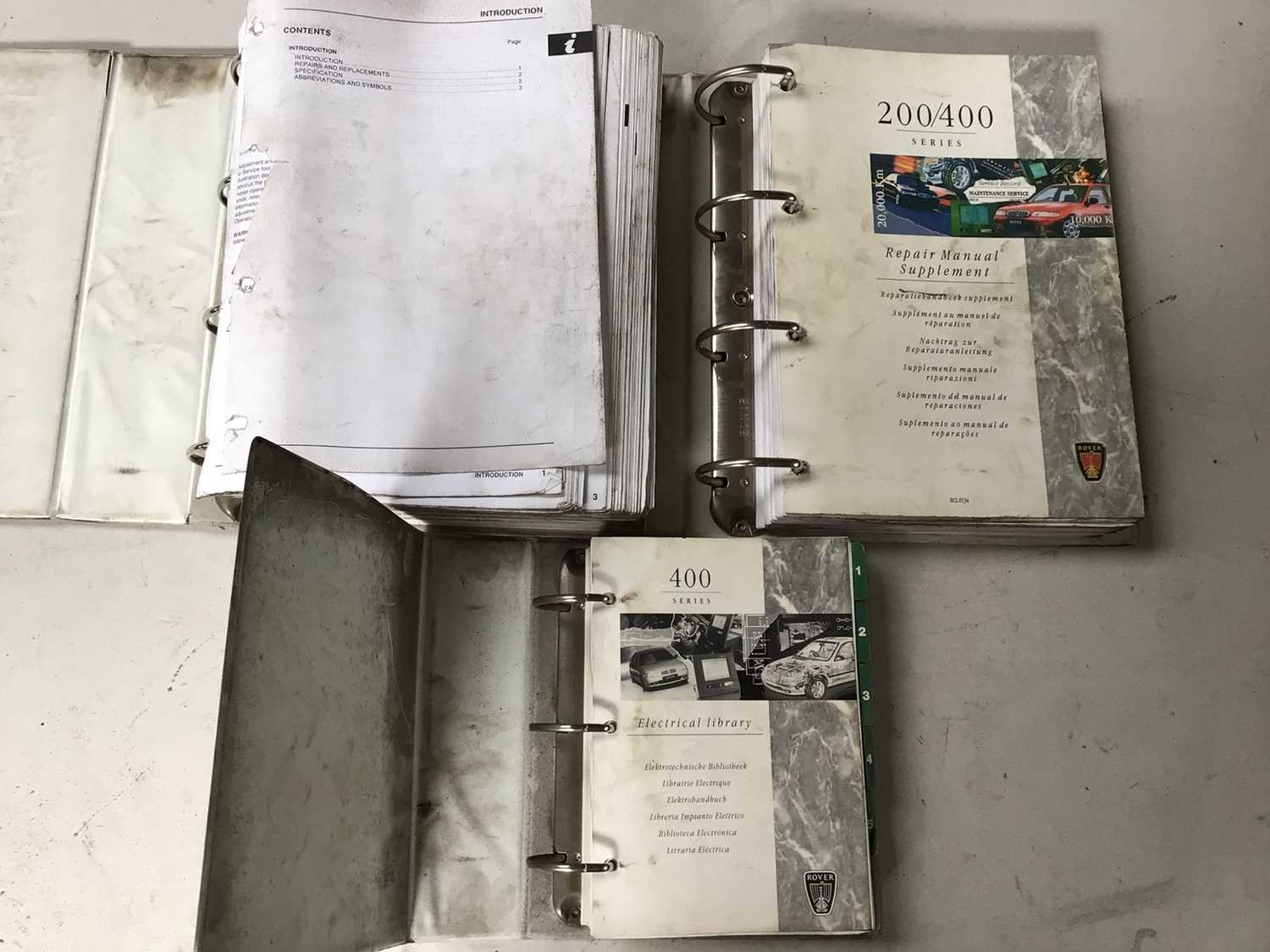 Lot 107 - Selection of Rover 200 & 400 Series workshop manuals
