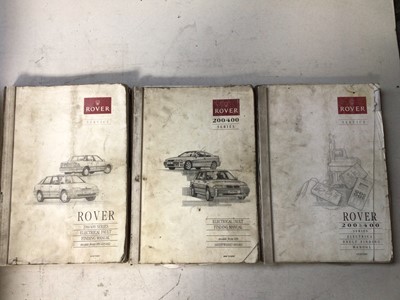 Lot 108 - Selection of Rover 200 & 400 Series workshop manuals