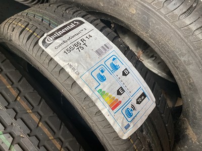 Lot 125 - Two new Continental ContiEcoContact 3 tyres, 155/65/14, dated 49/17 (2)