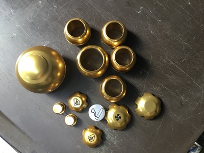 Lot 149 - Group of TVR Tuscan new old stock brass vents and dash knobs