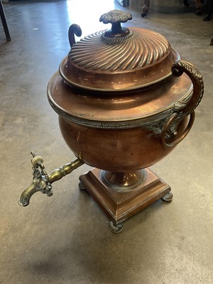 Lot 154 - Victorian copper samovar