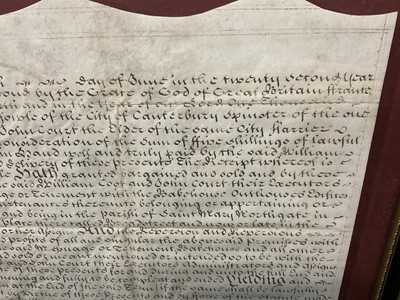 Lot 262 - 18th century indenture, dated 1748