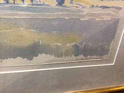 Lot 198 - Lindsay Bartholomew (b. 1944) watercolour, Stour Valley, Essex