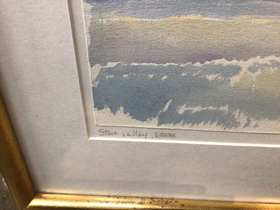 Lot 198 - Lindsay Bartholomew (b. 1944) watercolour, Stour Valley, Essex