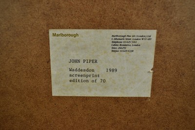Lot 1231 - *John Piper (1903-1992) lithograph - Waddesdon 1989