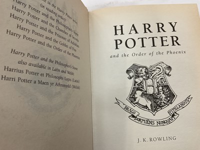 Lot 1724 - Group of Harry Potter first editions and others