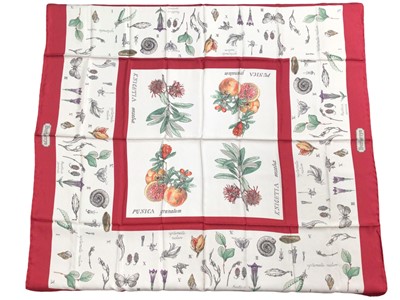 Lot 2138 - Burberry silk scarves, 'systemate nature' and one other, both 88 x 88cm aproximately