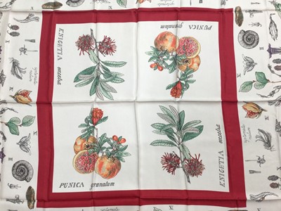 Lot 2138 - Burberry silk scarves, 'systemate nature' and one other, both 88 x 88cm aproximately